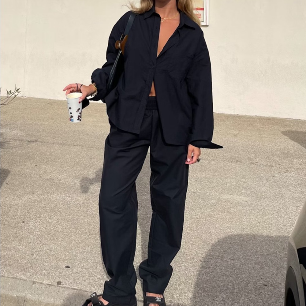 DJERF AVENUE — BLACK BREEZY PANTS